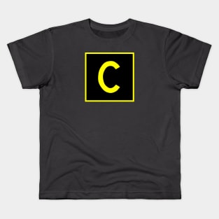 C - Charlie - FAA taxiway sign, phonetic alphabet Kids T-Shirt